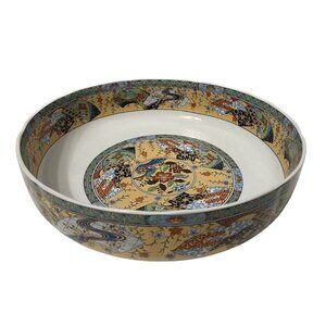 Arita Ware Japan Decorative Serving Bowl 10.25" Deep Plate Porcelain Tableware